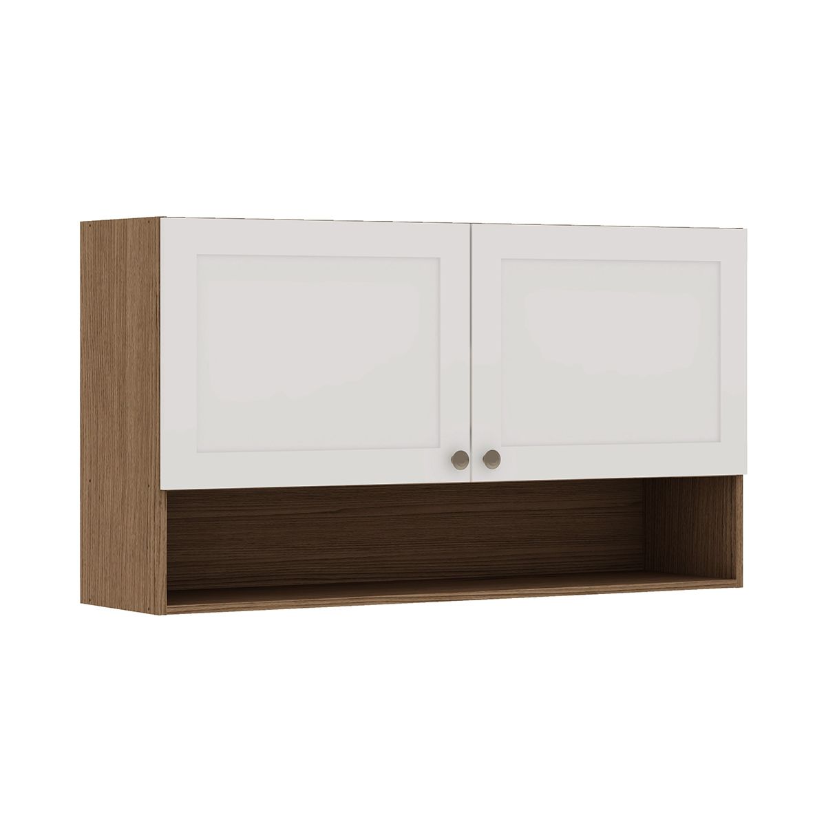 DF HOME - Mueble Mural Aereo de cocina Conecta - Ebano Fosco Blanco 1301P0001