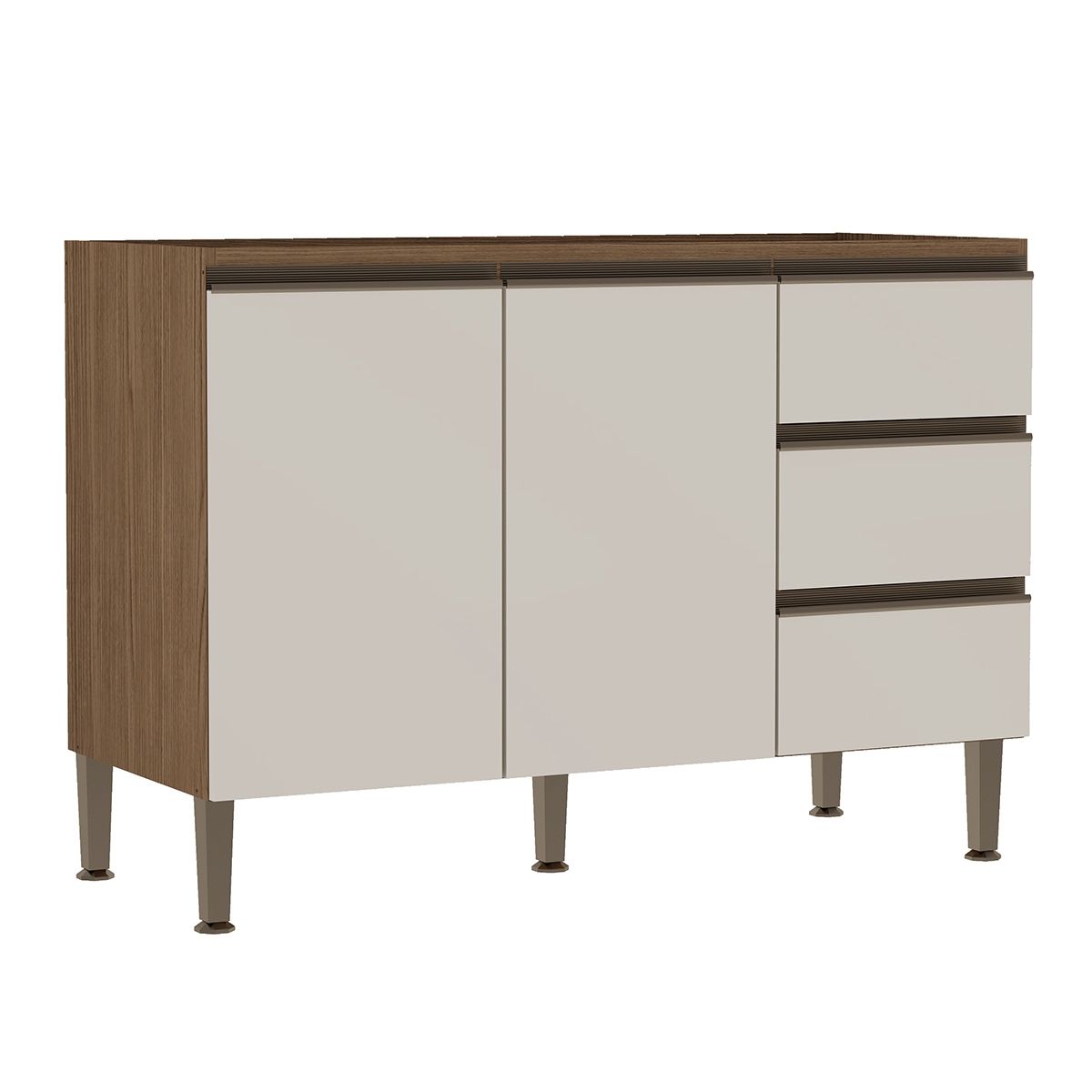 DF HOME - Mueble base 2 puertas 3 cajones de cocina Conecta 1204