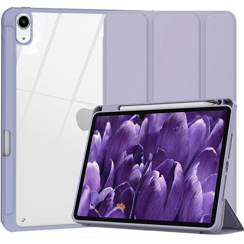 GENERICO - Carcasa Para iPad 10.9 10th Gen con ranura lapiz /Transparente Lavanda