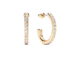 BLOOM CRYSTAL - Argollas Eternity 18 mm con Cristal Austria Genuino