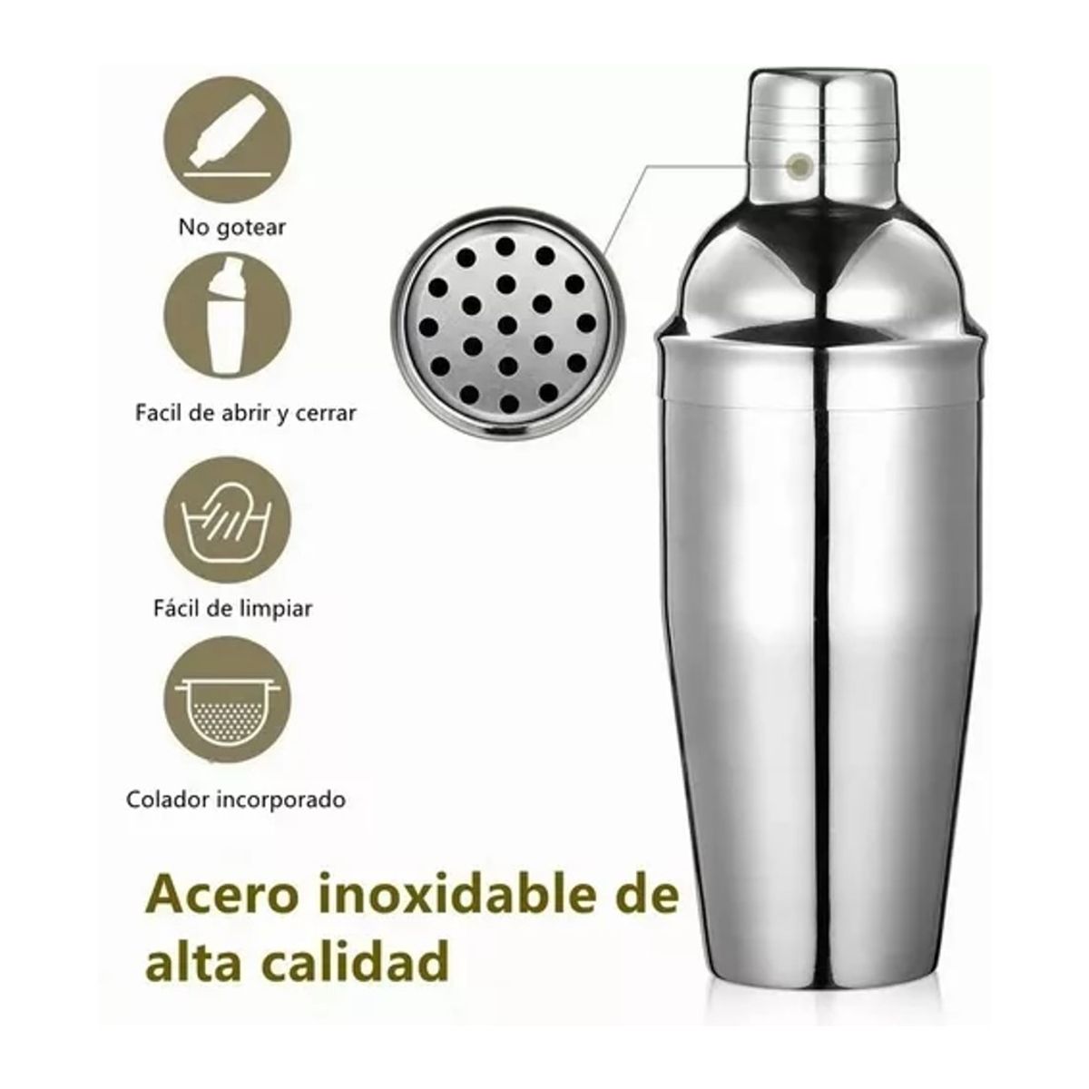 GENERICO - Set Coctelería Profesional Coctelera Barman Bartender 24 Pzs