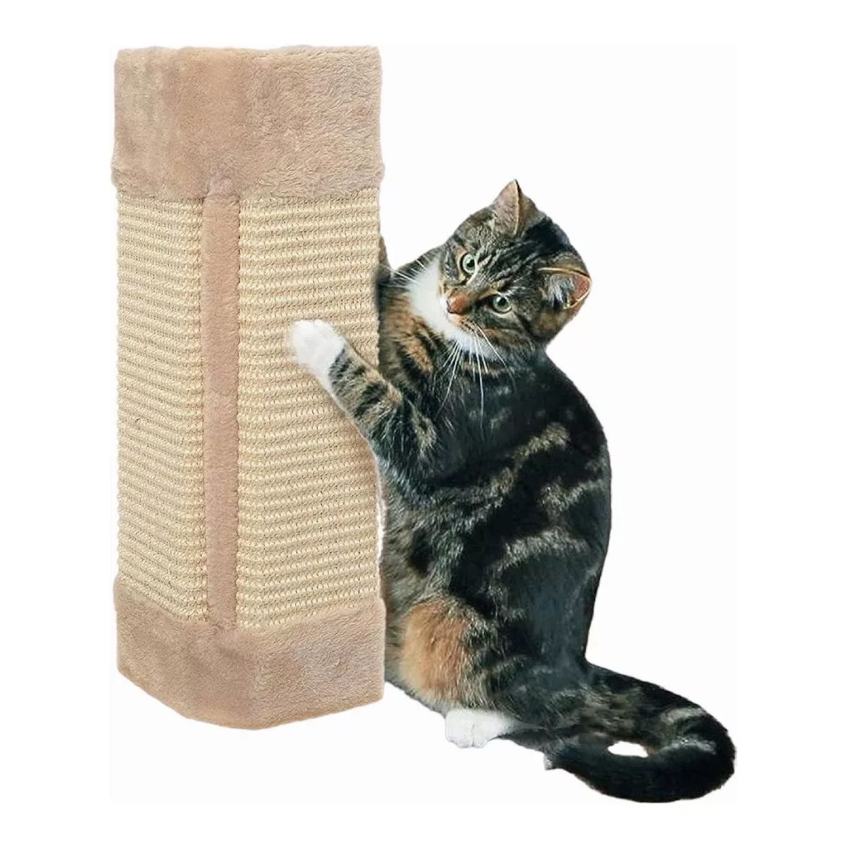 GENERICO - Rascador De Pared Gato Esquinero Sillón Más Catnip Beige