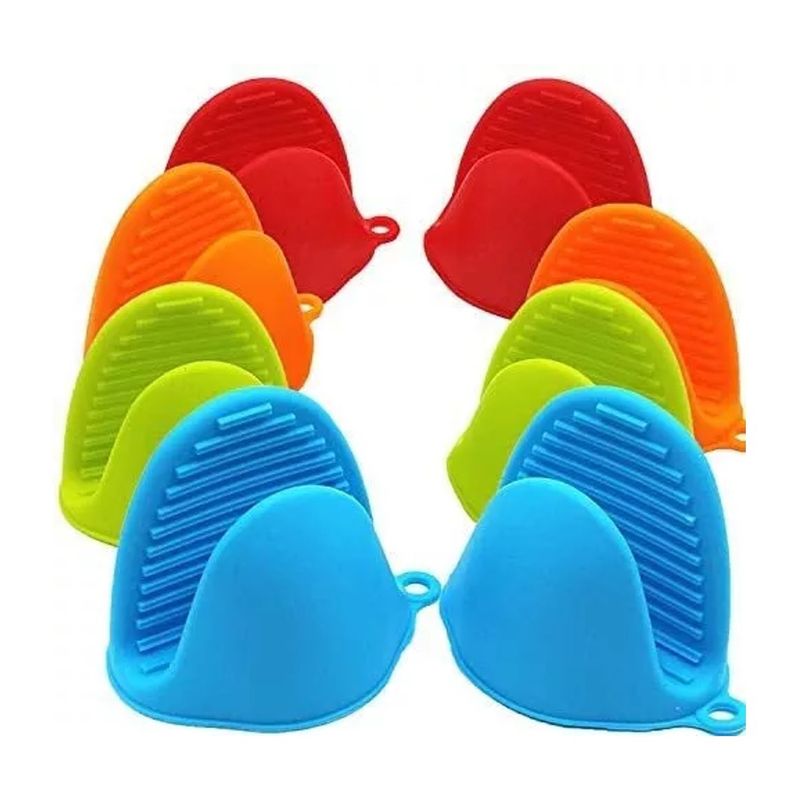 GENERICO - 2 Guantes Para Horno Toma Olla Protector De Silicona Cocina