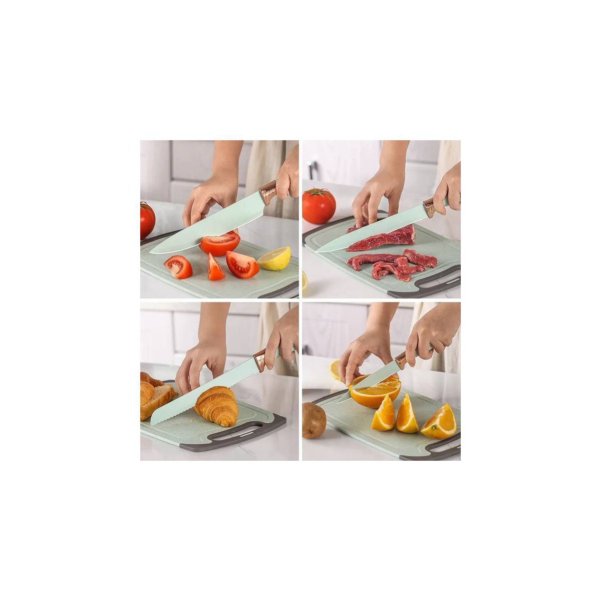 GENERICO - Juego Utensilios Silicona Con Soporte Madera 19 Piezas Cocina Rosa