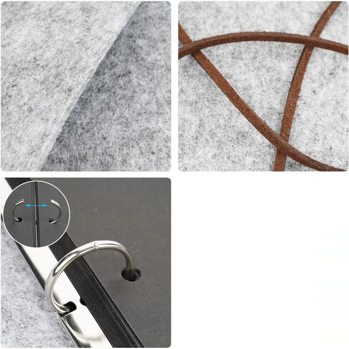 KUANGYE - Álbum De Fotos De Fieltro Gran Capacidad Foto Hojas Sueltas