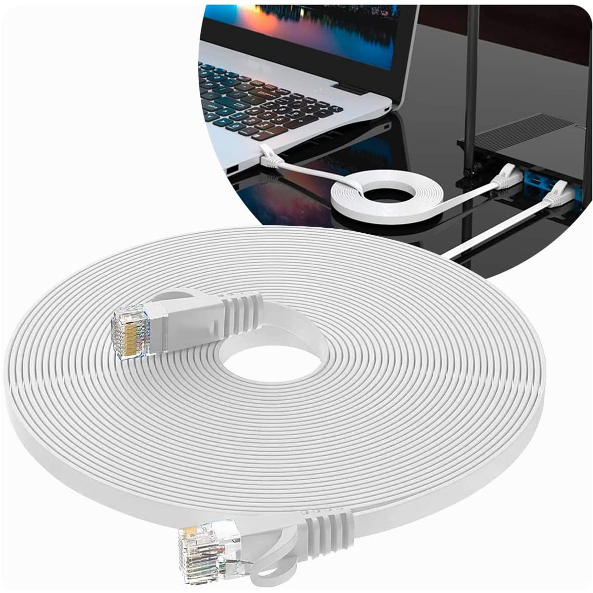 KUANGYE - Cable Giga Ethernet Cat7 Rj45 10gbps 15 Metros Kuangye