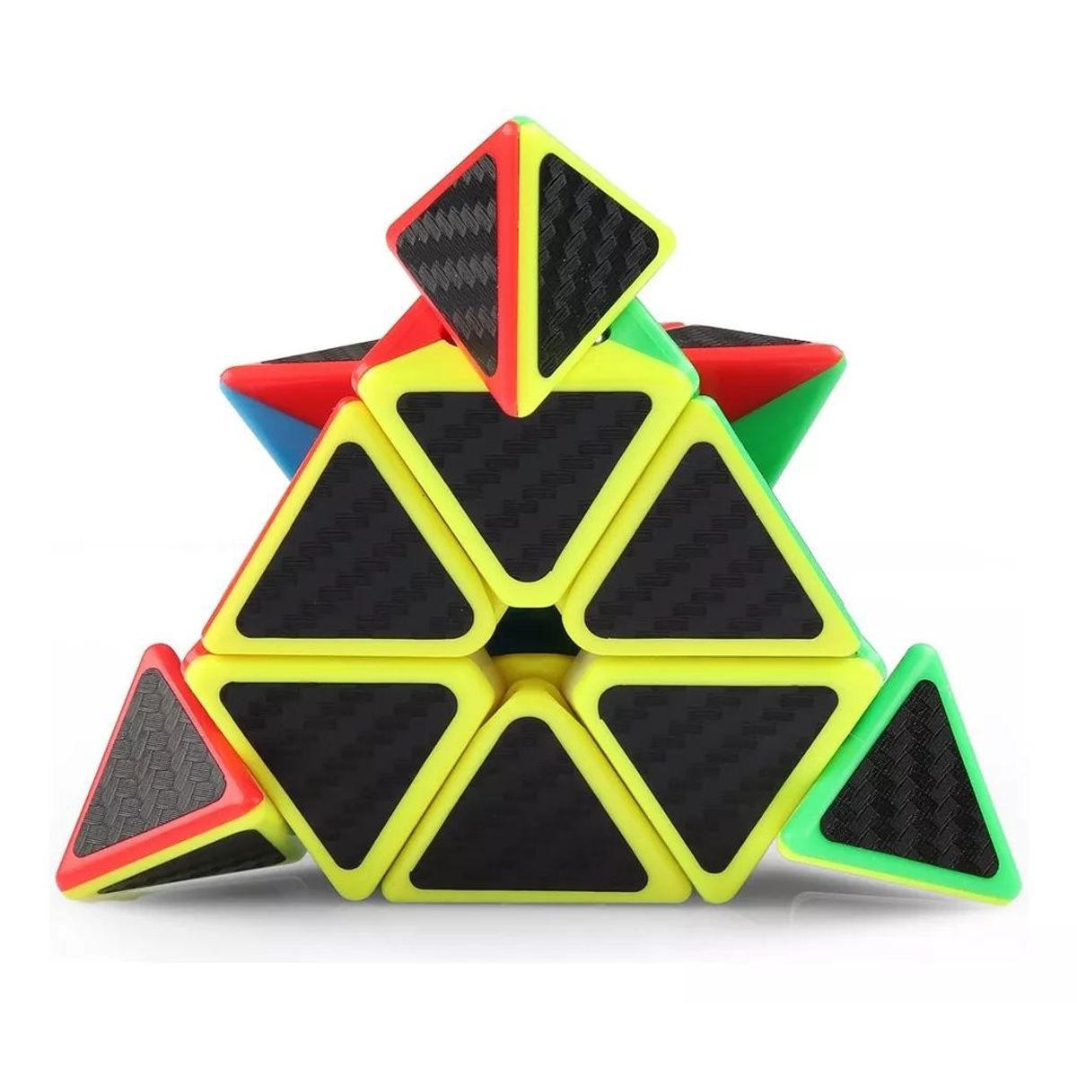 KUANGYE - Cubo Pirámide Pyraminx Fibra Carbono Versión Cobra
