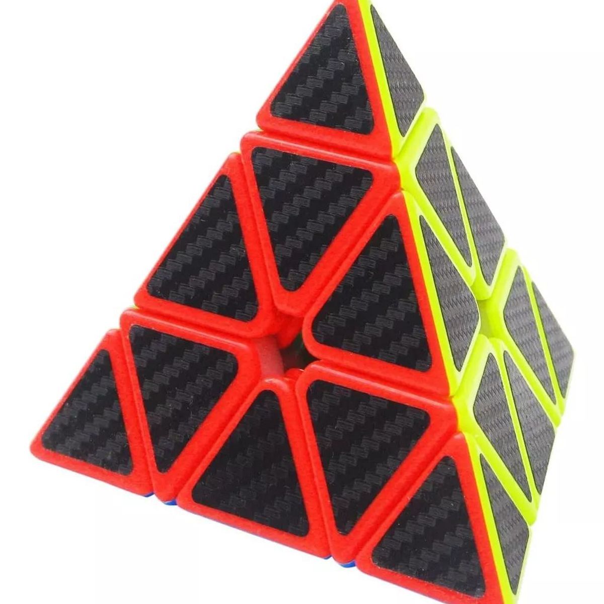 KUANGYE - Cubo Pirámide Pyraminx Fibra Carbono Versión Cobra