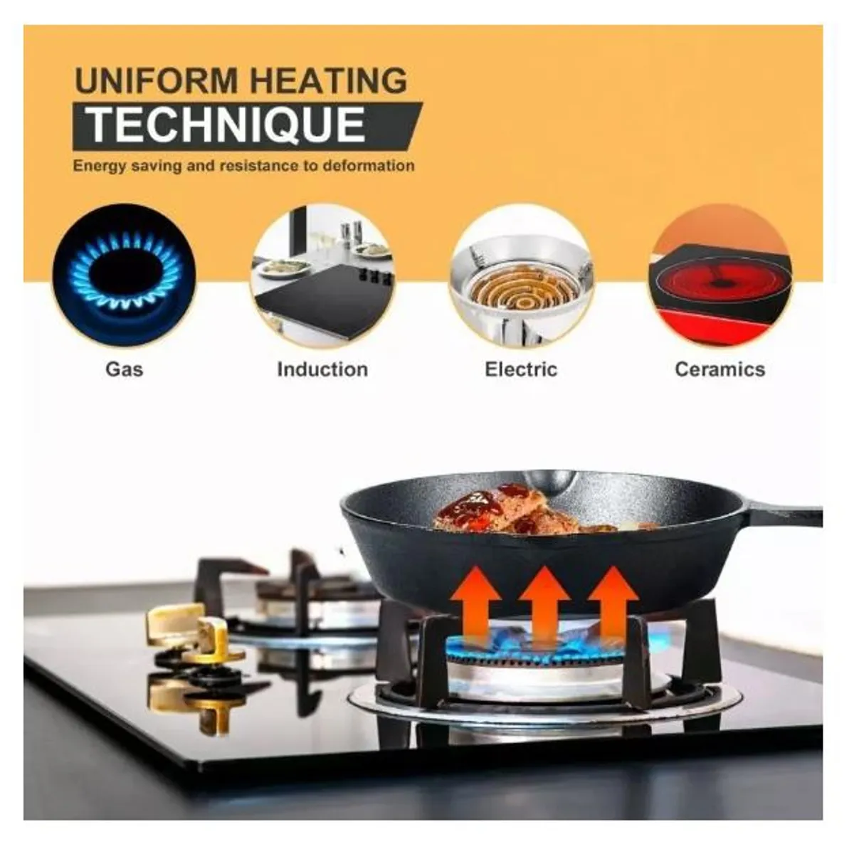 TNAKIEX - 4pcs Sartenes De Hierro Fundido Skillet Set De Sartenes