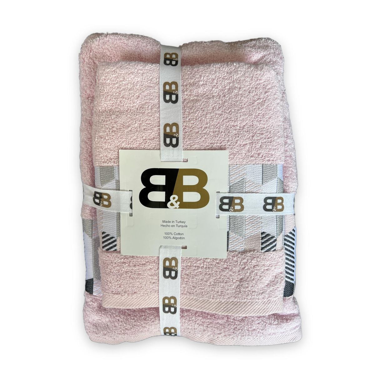 BYB - Juego De Dos Toallas Turcas Rosado/diseño B&b Kitchen - SC