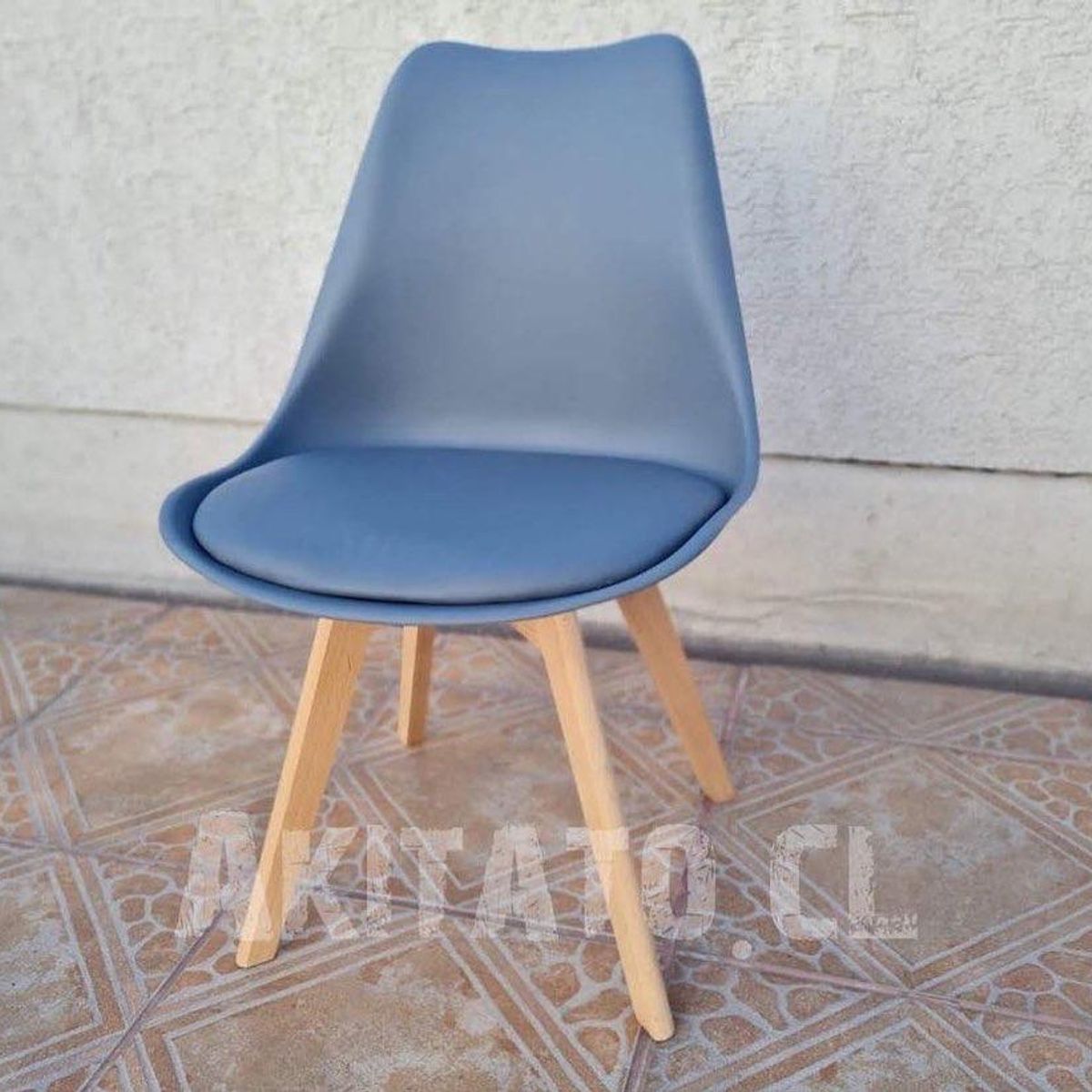 GENERICO - Silla Oak Asiento acolchado GRIS