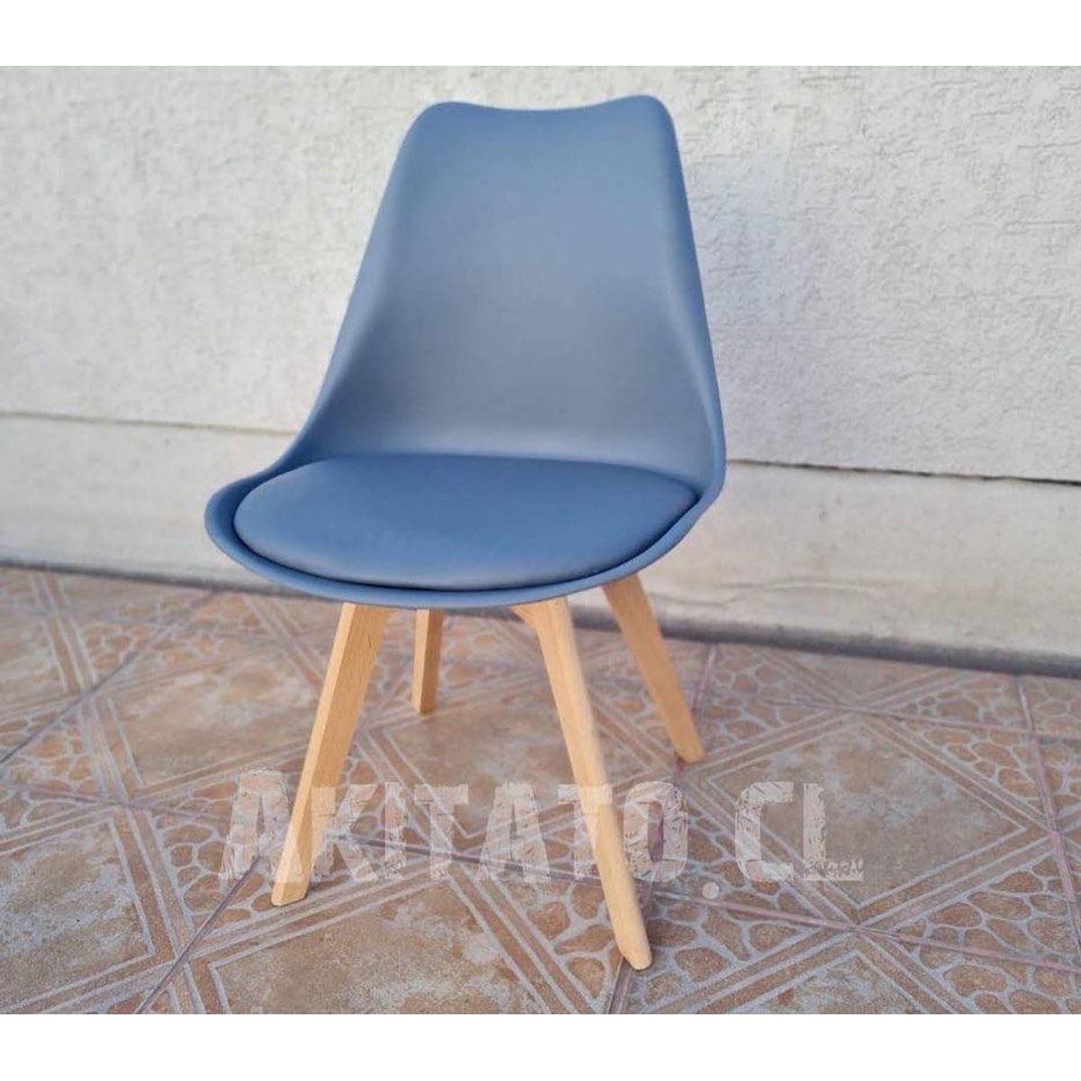 GENERICO - Silla Oak Asiento acolchado GRIS