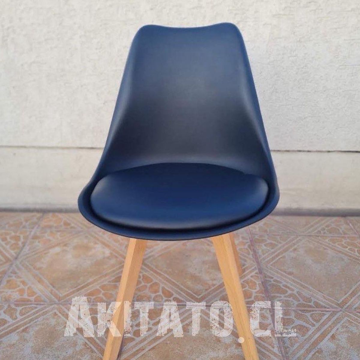 GENERICO - Silla Oak Asiento acolchado NEGRO