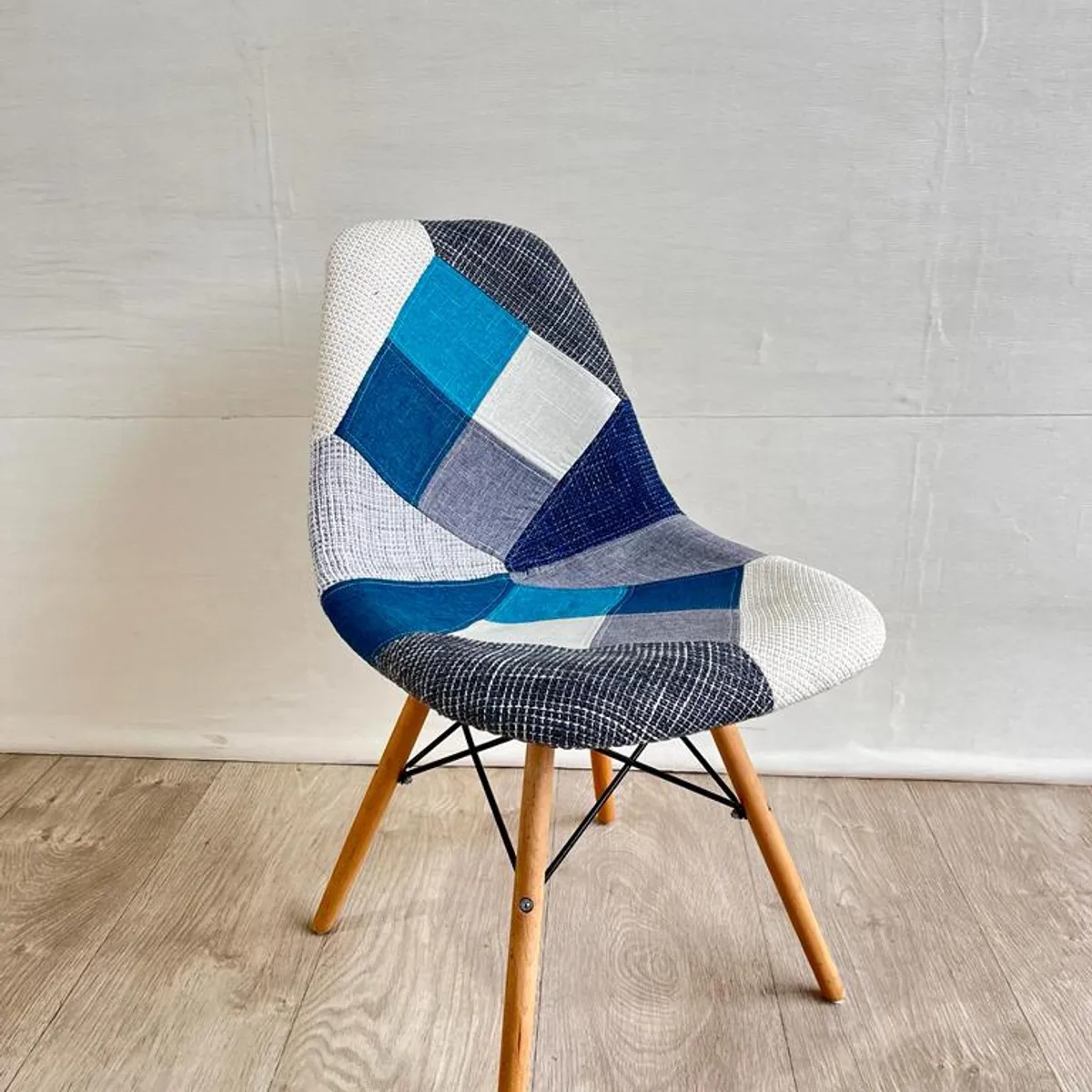 GENERICO - Silla Patchwork Lino CELESTE