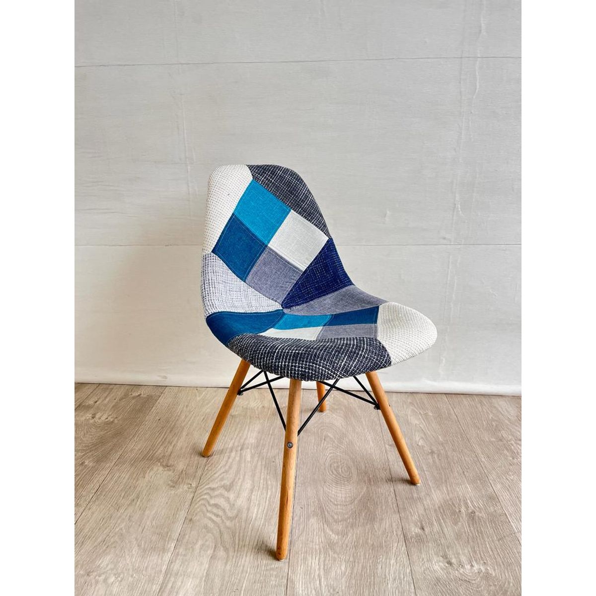 GENERICO - Silla Patchwork Lino CELESTE