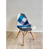 Silla Patchwork Lino CELESTE