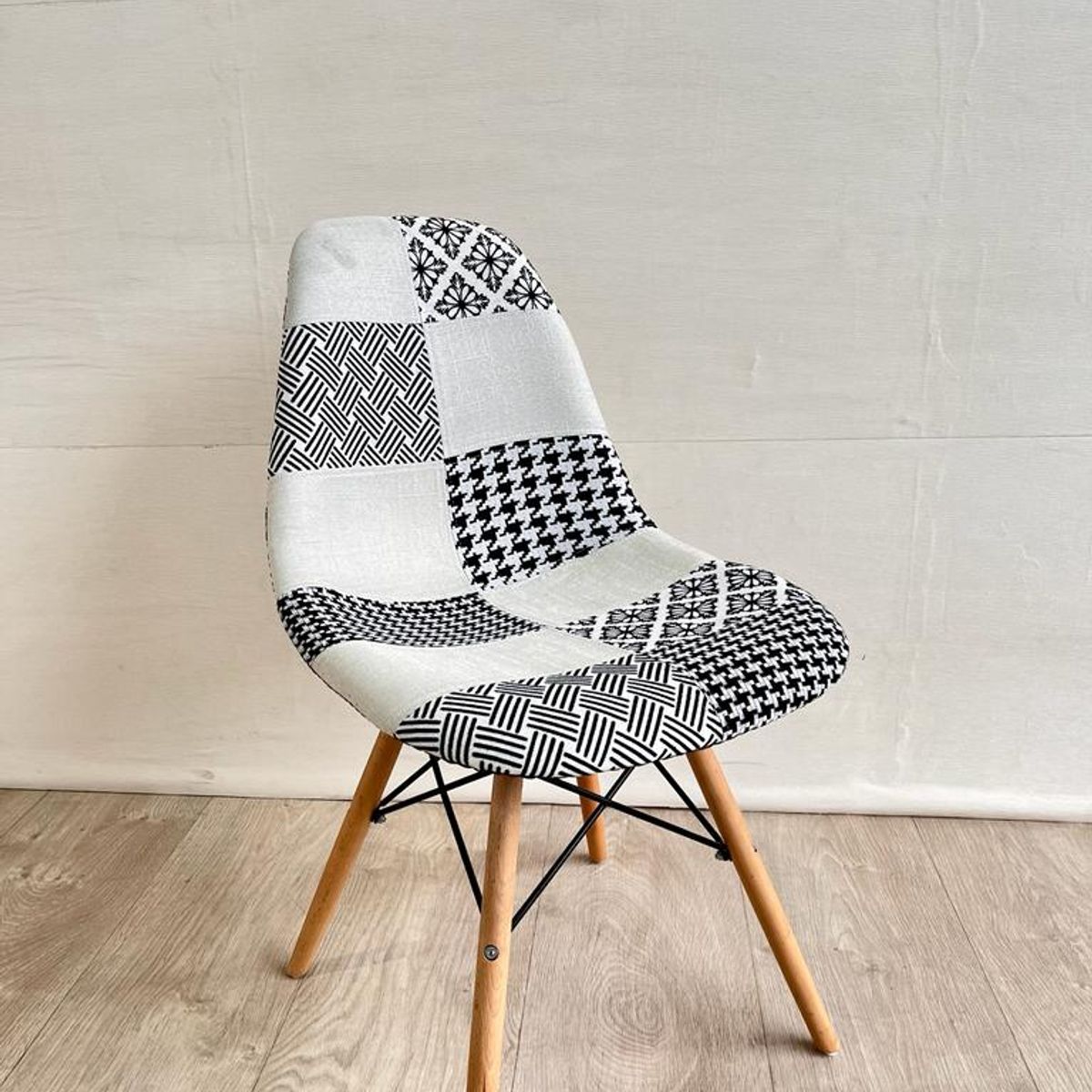 GENERICO - Silla Patchwork Lino BLANCONEGRO