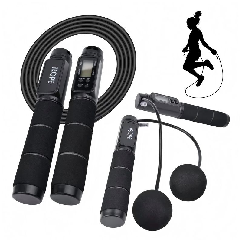 AIZO - Cuerda Saltar Con Contador Digital Fitnics Cardio Crossfit