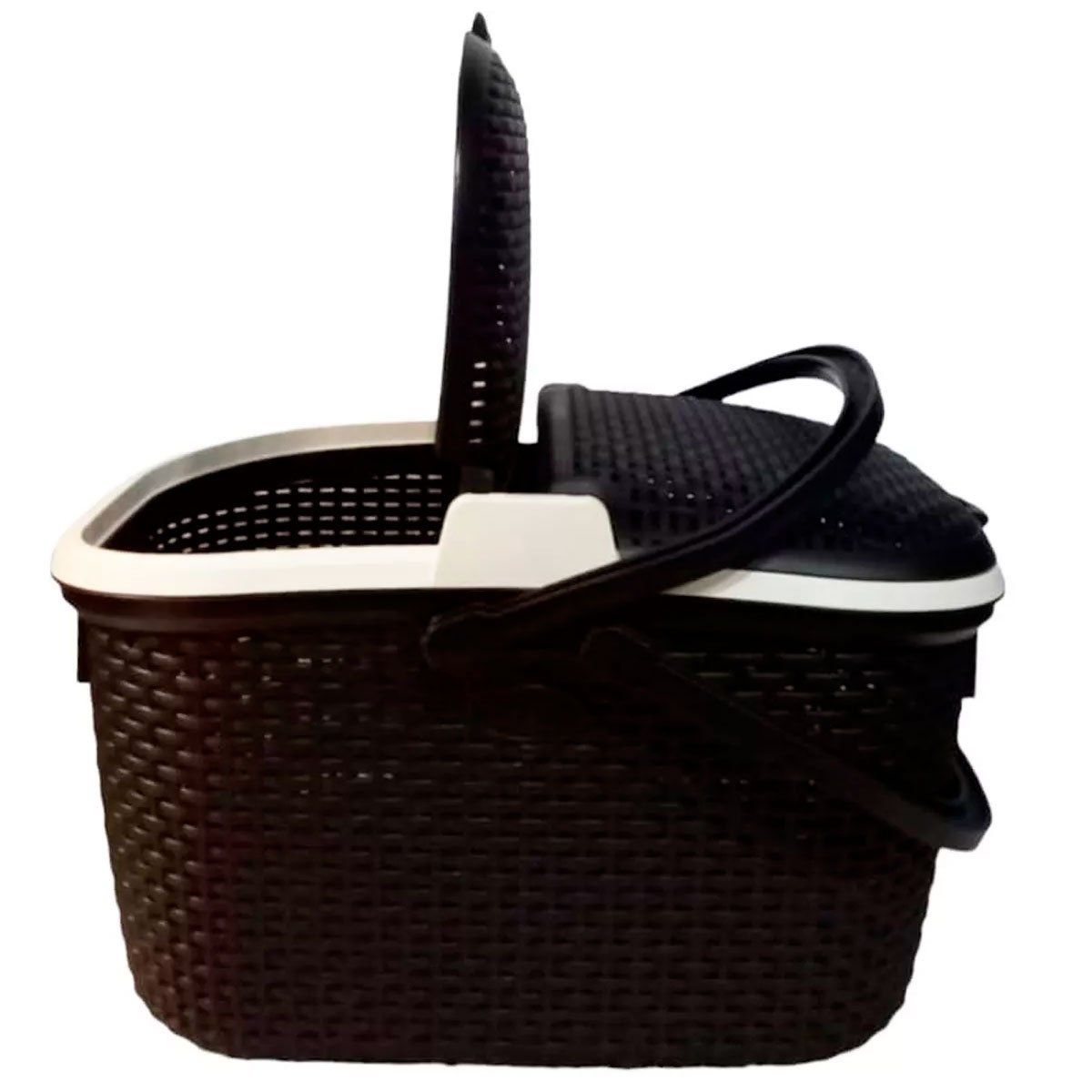 REYPLAST - Canasta Moderno Cesto Ratan Para Alimentos Picnic Camping
