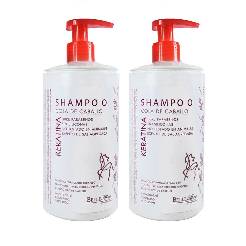 COSMETICAVAL - 2 Shampoo Cola Caballo Crecimiento Del Cabello 400g Cu.