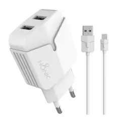 HONK - Cargador Pared Doble y Cable Lightning 24A
