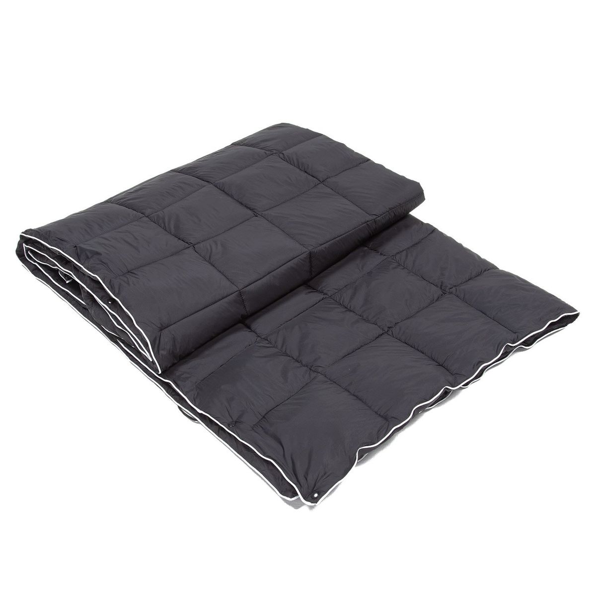 KANO - Manta Térmica Camping Kano con Botones Tipo Poncho Negro