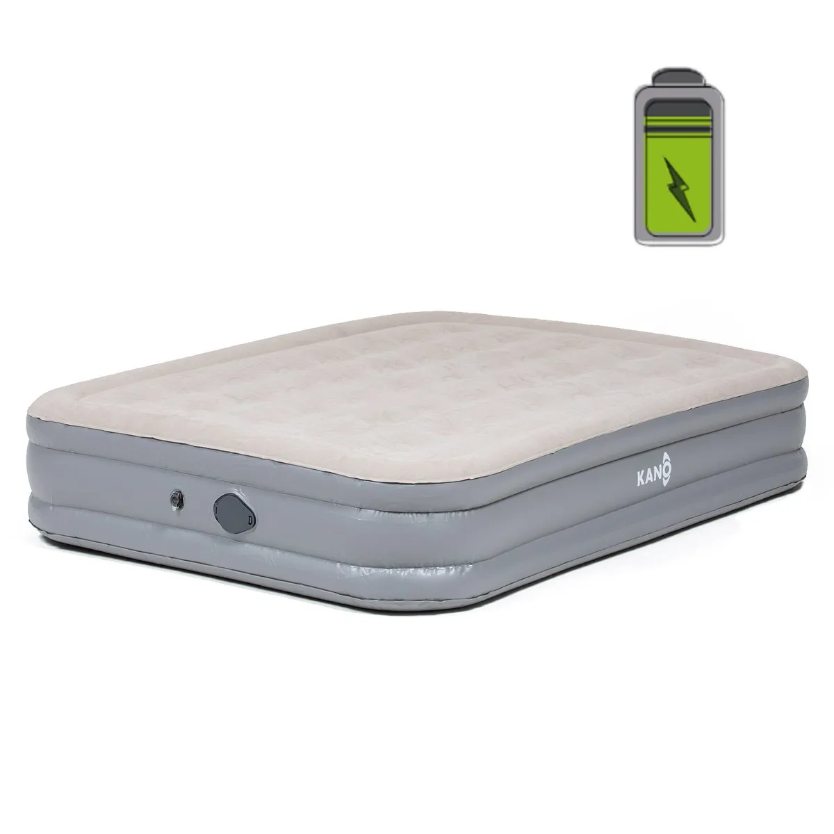 KANO - Colchón Inflable Eléctrico Kano Con Bateria Doble Altura