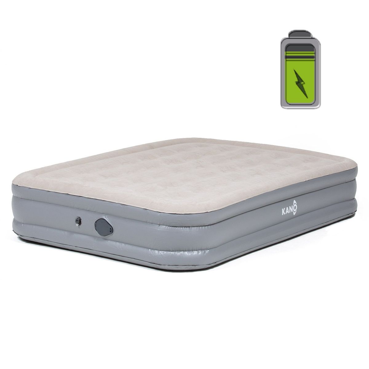 KANO - Colchón Inflable Eléctrico Kano Con Bateria Doble Altura
