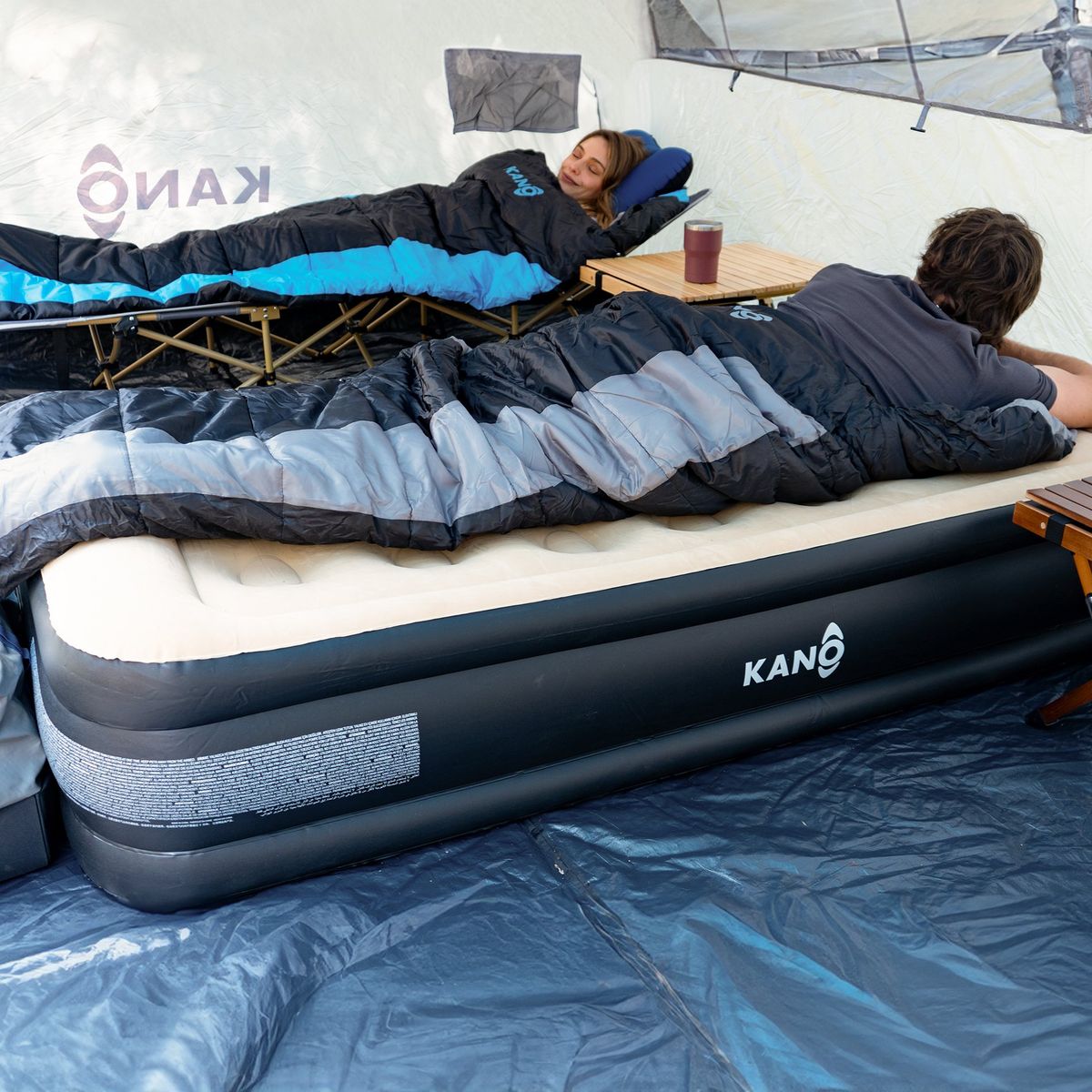 KANO - Colchón Inflable Eléctrico Kano Individual 1 Plazas