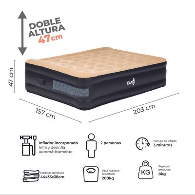 Imagen 2 del producto Colchón Inflable Eléctrico Queen 2 Plazas