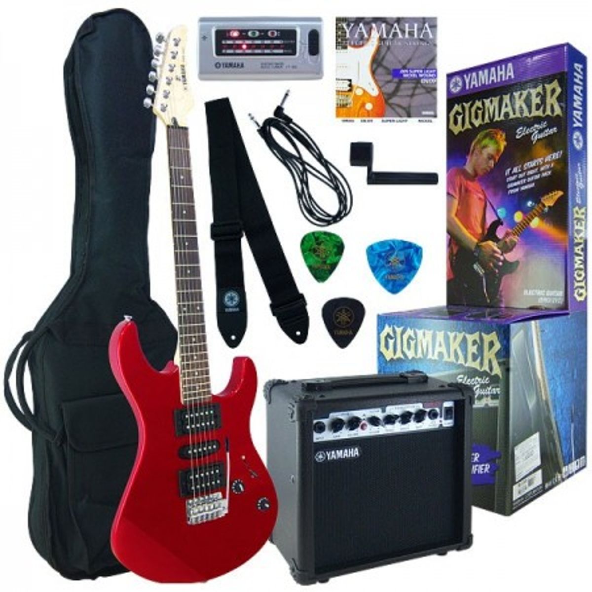 YAMAHA - Pack guitarra electrica amplificador y accesorios ERG121GPII
