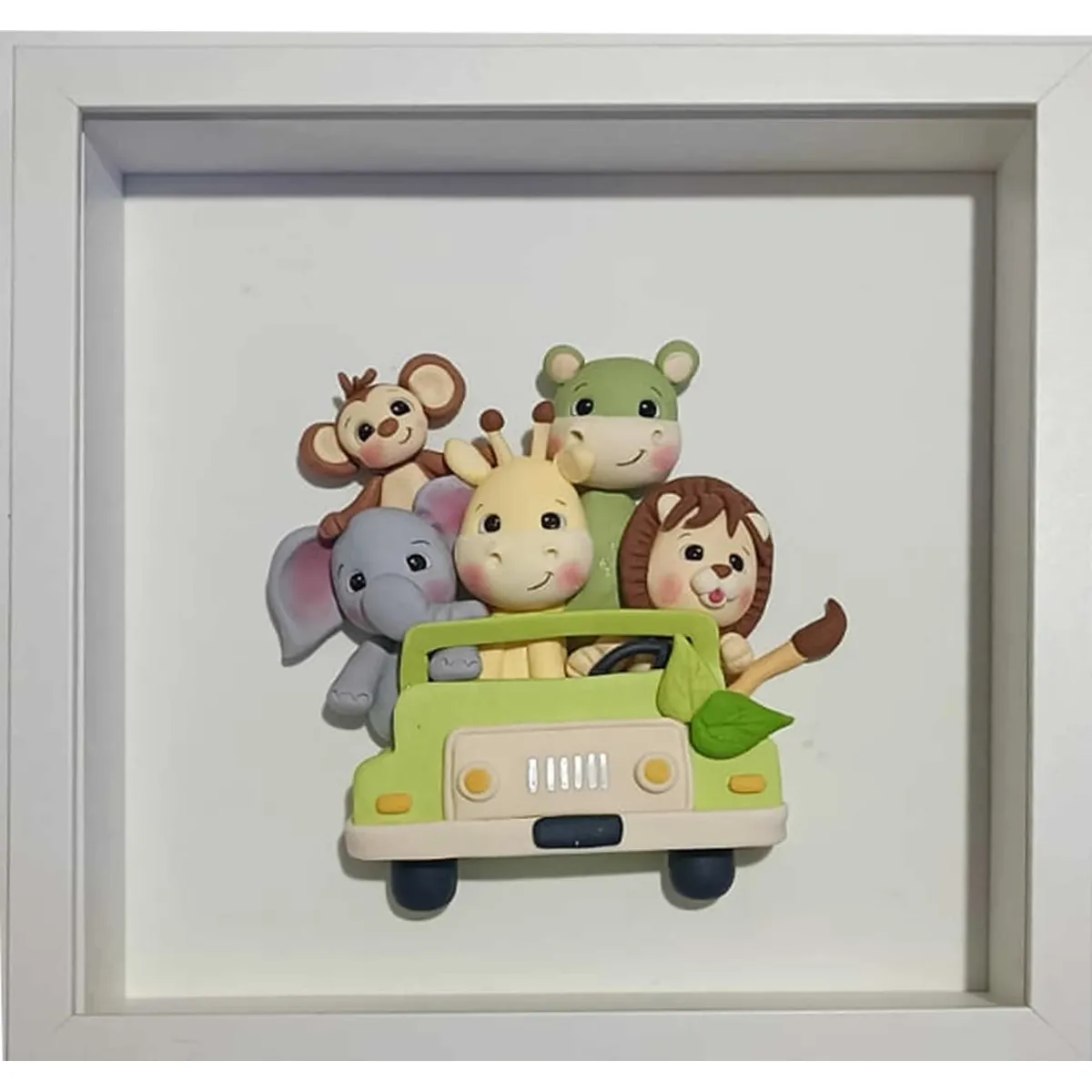 DECORACION CREATIVA - Cuadro Infantil Safari Porcelana Fria