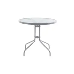GENERICO - MESA DE VIDRIO REDONDA 80X70 CM - OUTZEN
