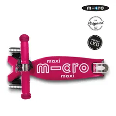 MICRO - Scooter Maxi Deluxe LED Rosado, Niños 5 a 12 años
