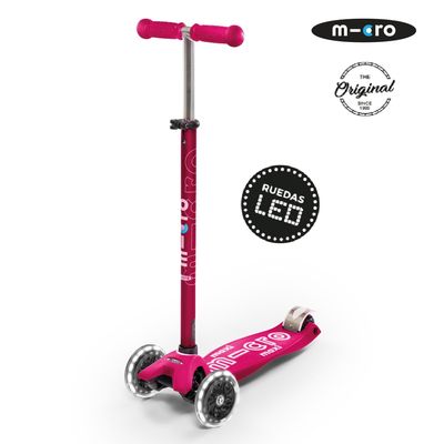 Imagen 2 del producto Scooter Maxi Deluxe LED Rosado, Niños 5 a 12 años