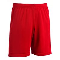 Short De Futbol Rojo Liso Costuras Reforzadas