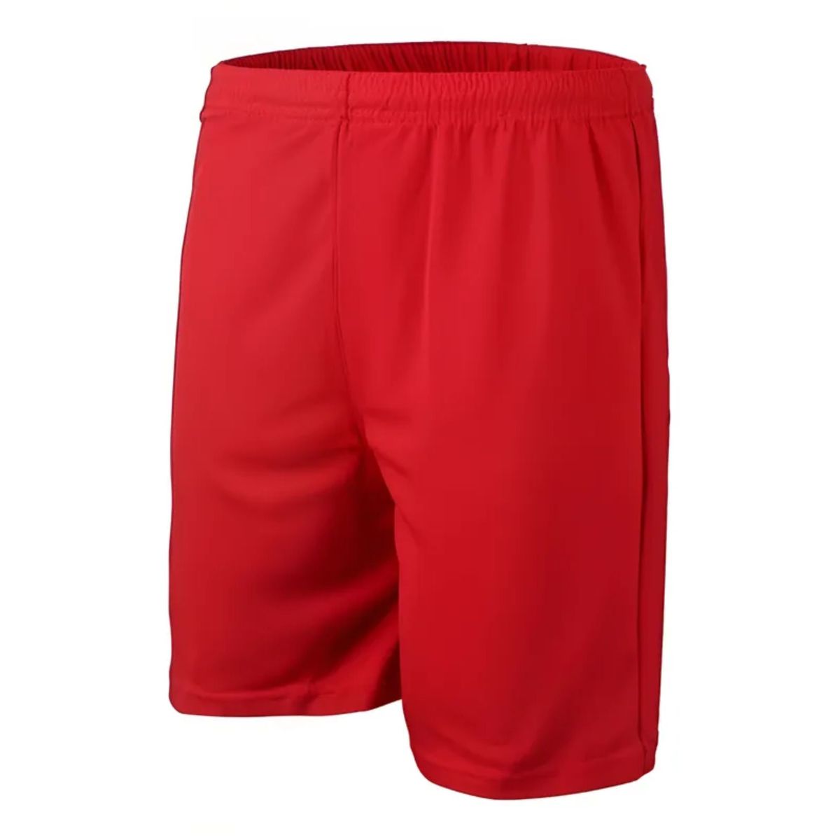 DRB - Short De Futbol Rojo Liso Costuras Reforzadas