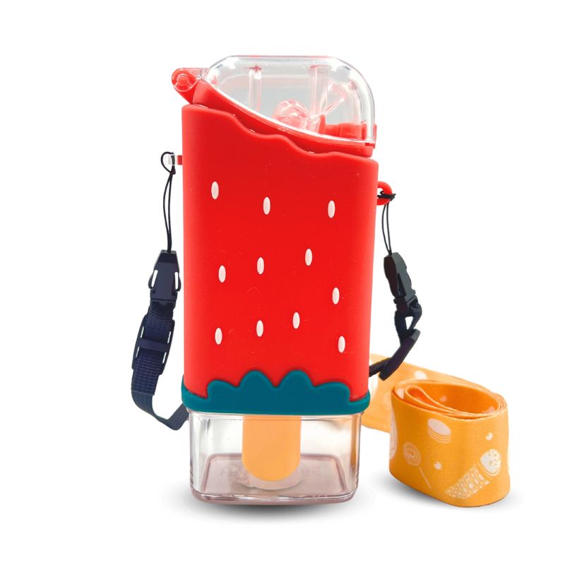 SANTU HOME & DECO - Botella De Agua Antiderrame Helado de Fresa 380 ml