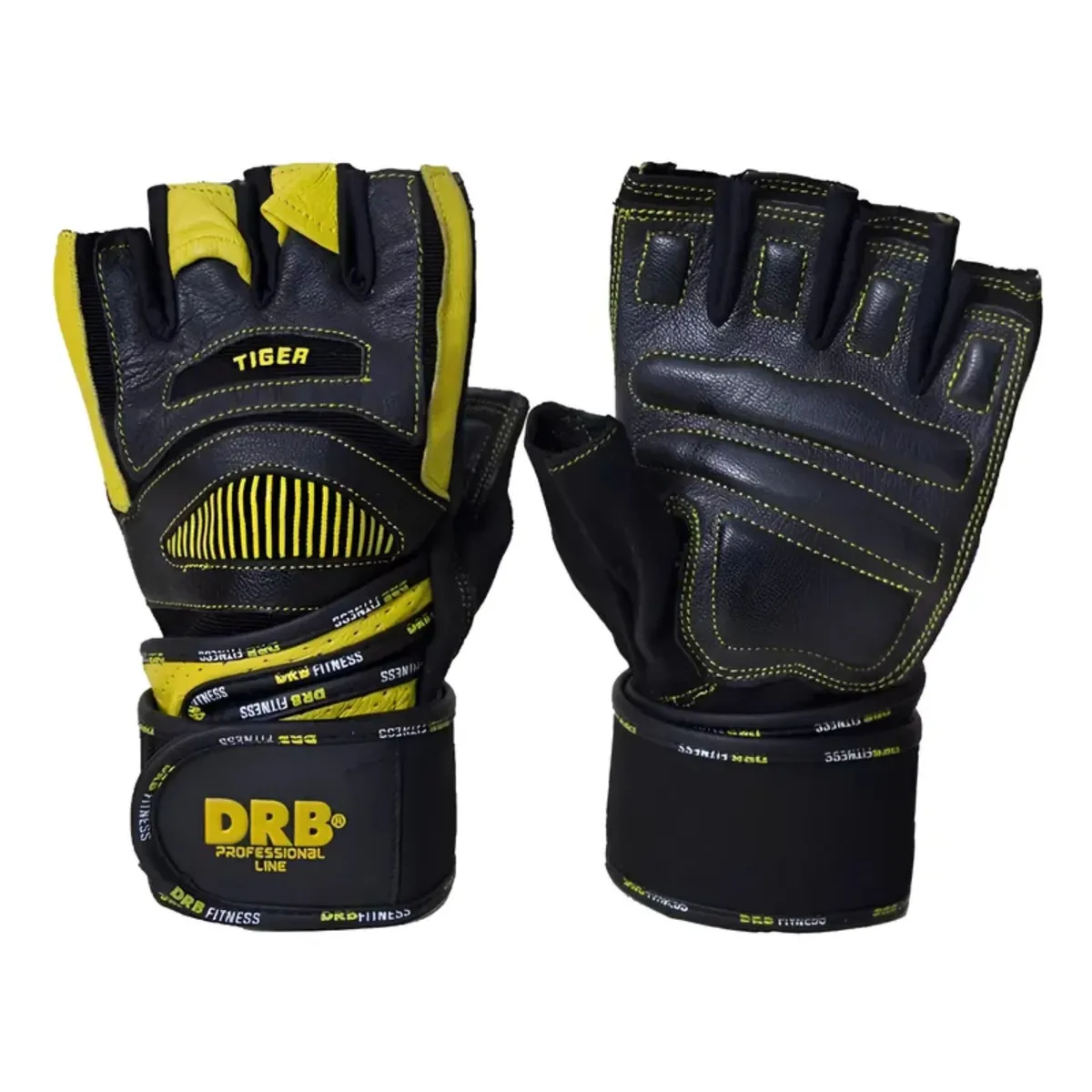 DRB - Guantes Fitness Gym Profesional Cuero Drb Tiger