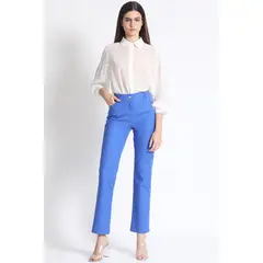 LIOLA - Pantalon Recto Gabardina Falla Oceano