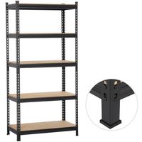 Repisa Estante Metálico 180x90x40 Negro Capacidad 875 kg x 5 Repisas