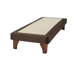 DULCES SUEÑOS - Base De Cama Europea 1 Plaza 190X90 Chocolate Felpa