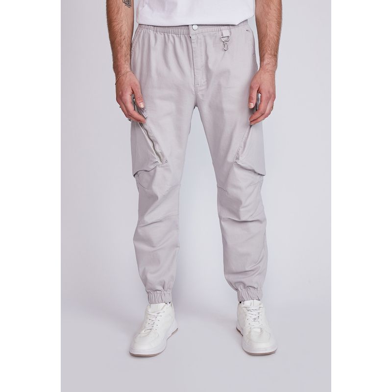 SIOUX - Pantalon Hombre Cargo Cordón Gris Sioux