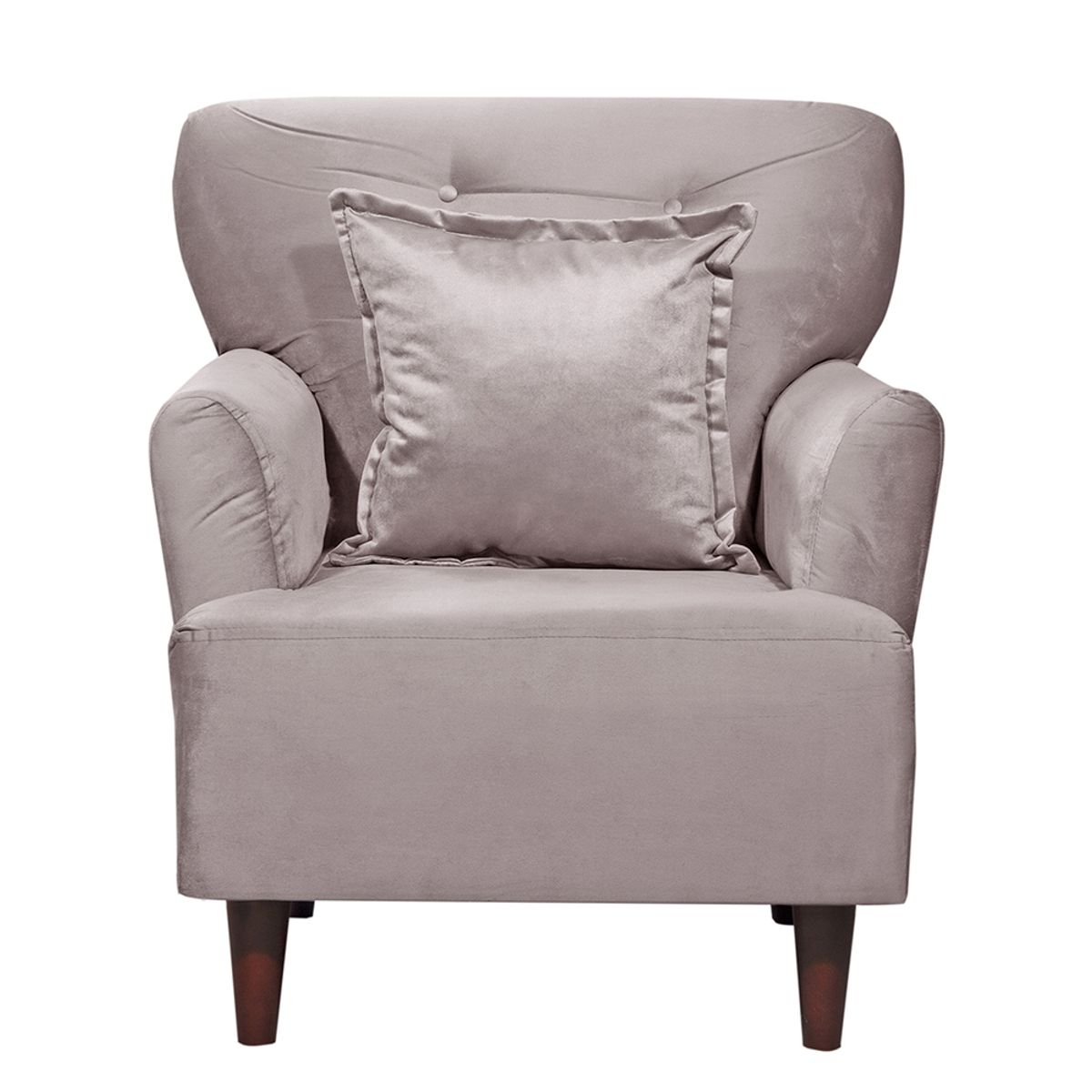 MASEL - Sillon  1c York Felpa Beige  75x55x95