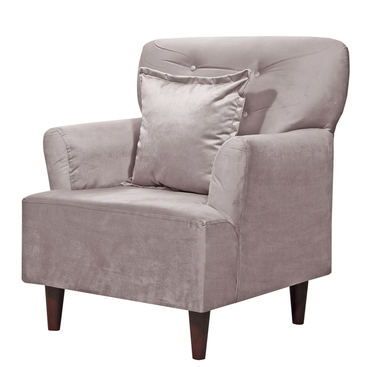 MASEL - Sillon  1c York Felpa Beige  75x55x95