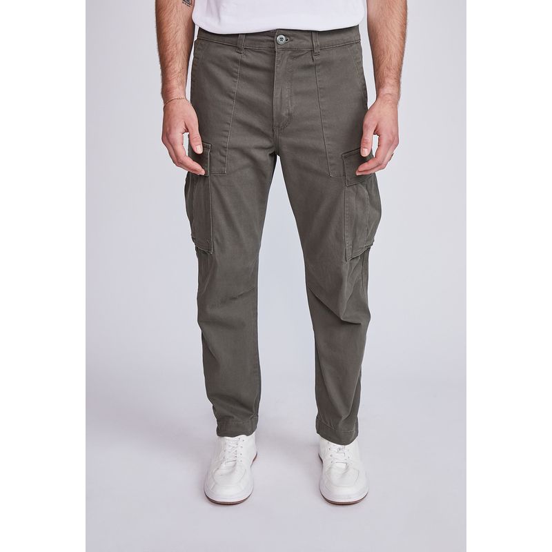 SIOUX - Pantalon Hombre Cargo Bolsillos Verde Sioux