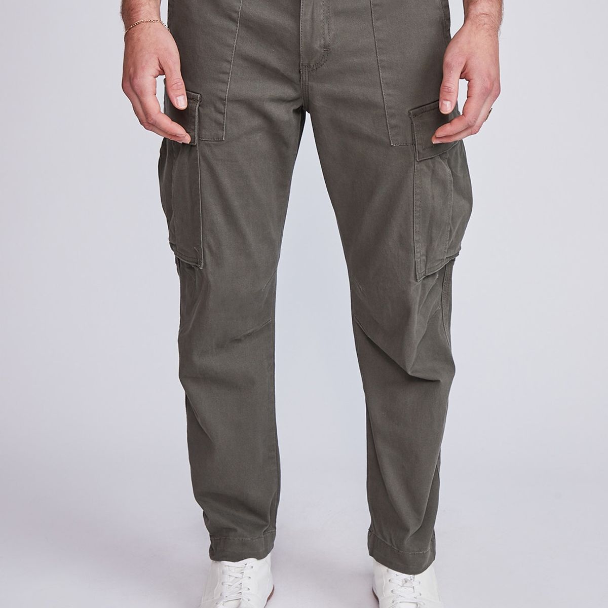 SIOUX - Pantalon Hombre Cargo Bolsillos Verde Sioux