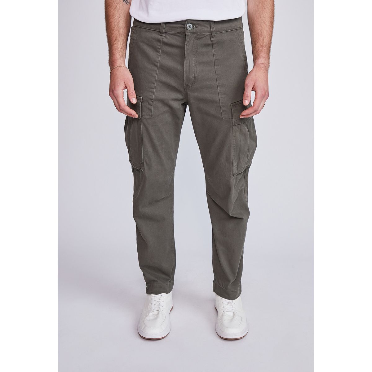 SIOUX - Pantalon Hombre Cargo Bolsillos Verde Sioux