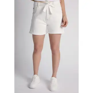 SIOUX - Short Mujer Mom Lazo Blanco