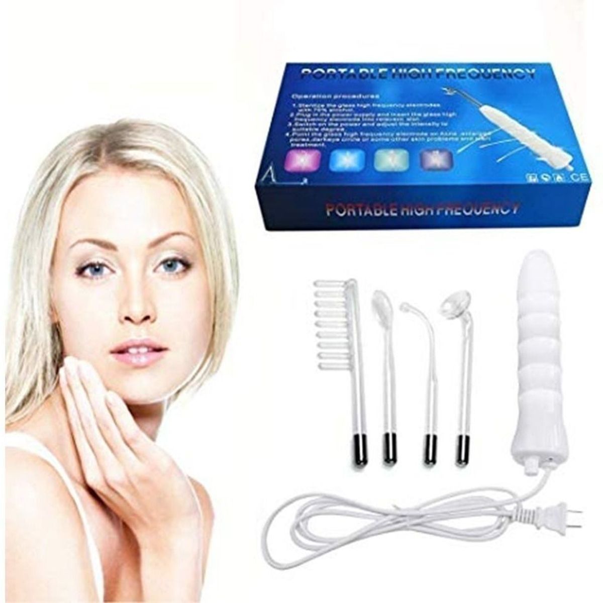 GENERICO - Alta Frecuencia Portátil Bactericida Facial,  Acné, Mancha.-